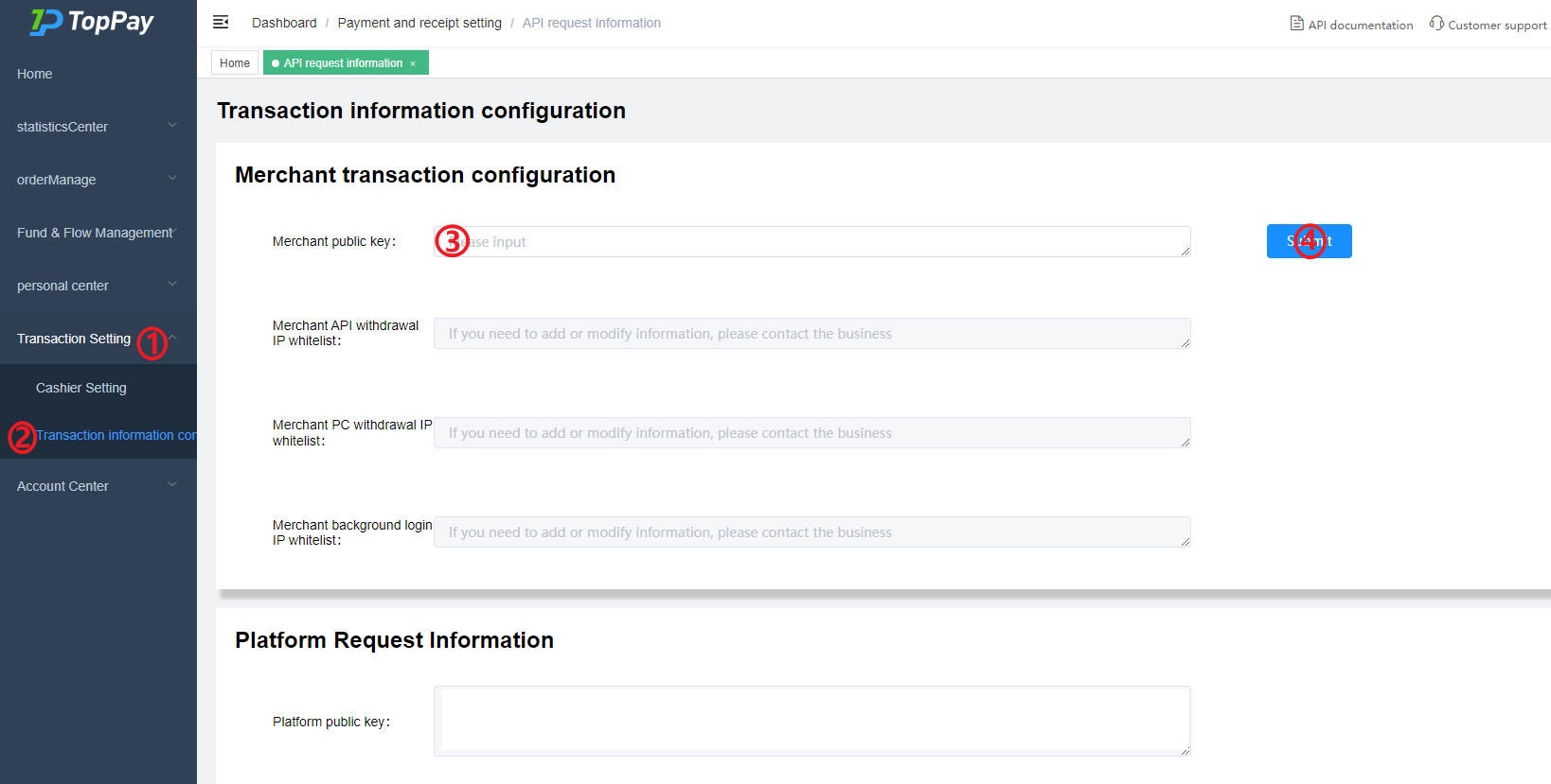 Configure the Public Key